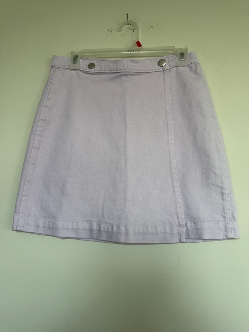 J. Crew Lavender Mini Skirt with Snap Waist